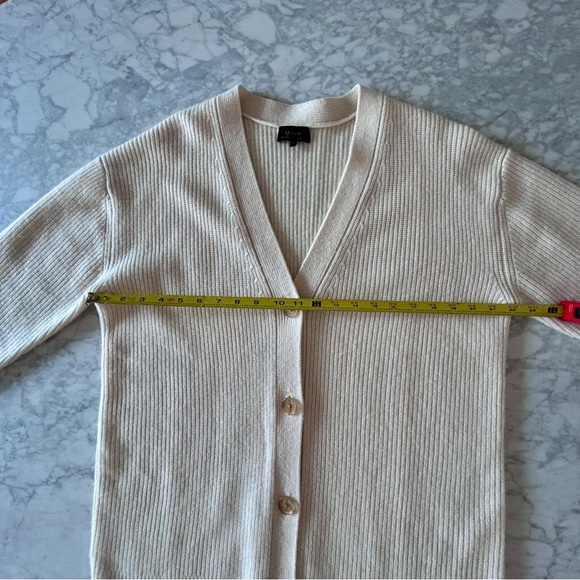 Quince Mongolian cashmere fisherman boxy cardigan sweater - Picture 5 of 8